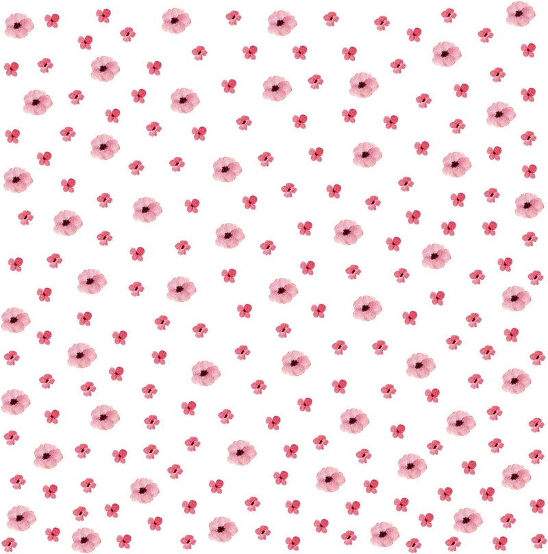 Kasubeso 208Pcs Boho Flower Wall Stickers, Peel and Stick Pink Floral Wall Decals, Removable Neutral Watercolor Wildflower Blossom Window Clings for Girls Bedroom Living Room Offices Home Decoration - Image 4